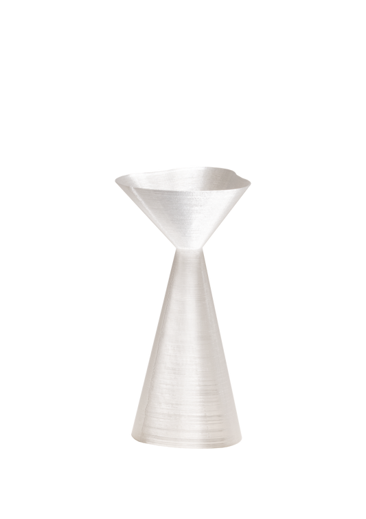 Buka Glass, 3D-printed from eco-friendly and bio-based PLA filament. Available in three sizes, with a sleek, organic design combining sustainability, innovation, and modern style.