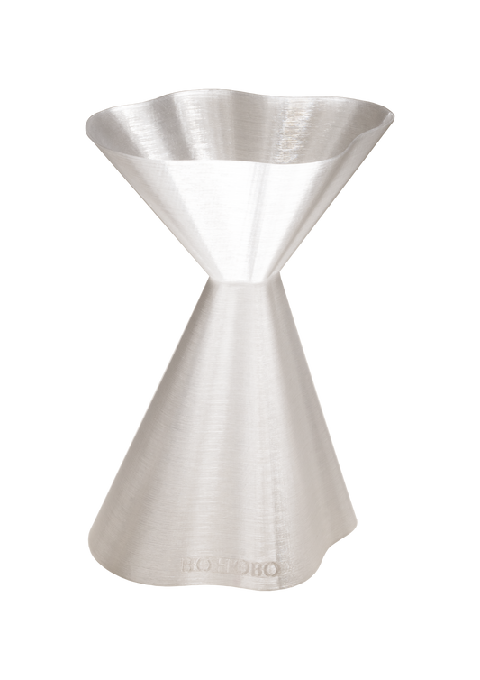 3D-printed Goblet made from bio-based PLA filament. Featuring organic contours, versatile design that works as both a goblet and small bowl, sustainable and non-toxic.