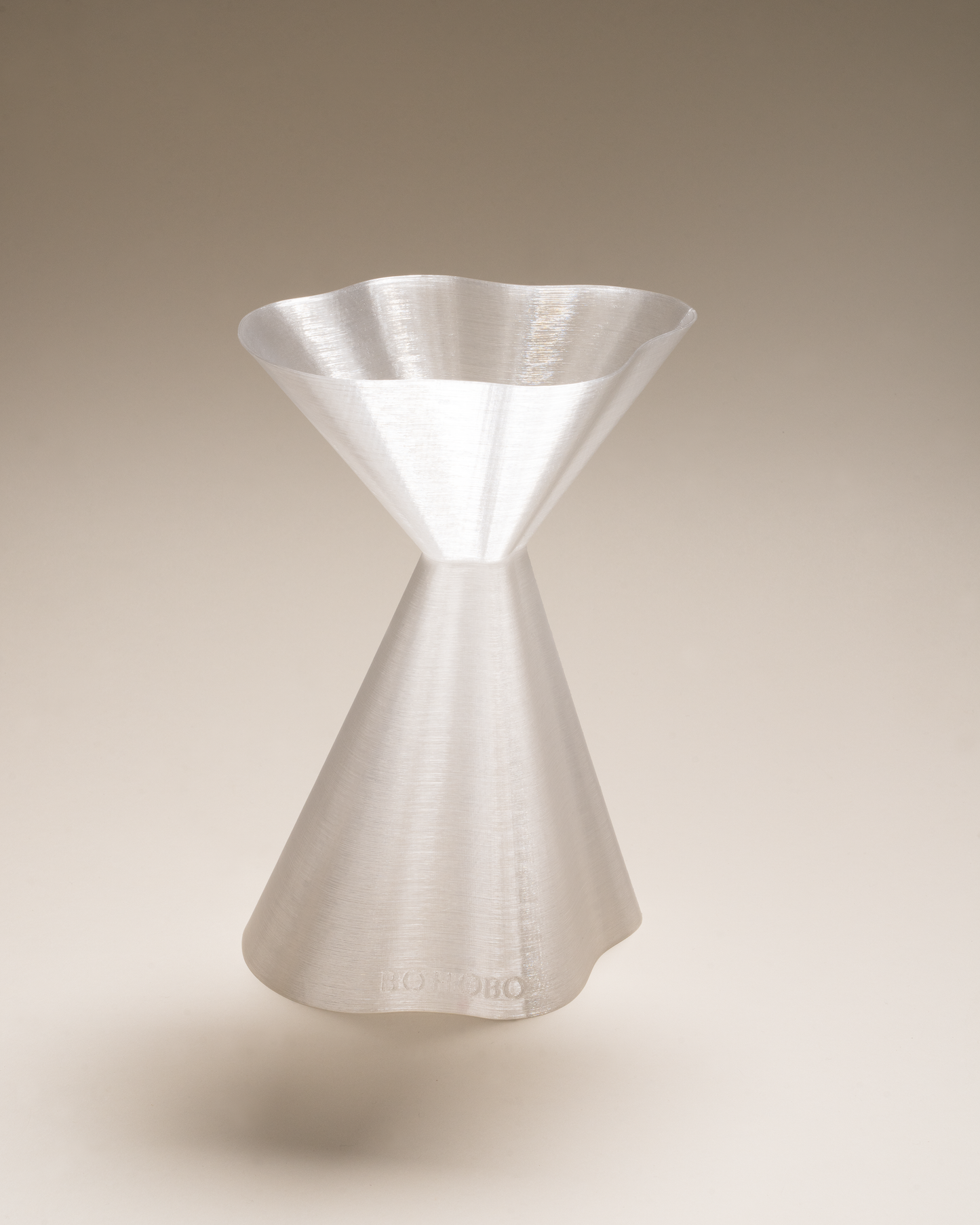 3D-printed Goblet made from bio-based PLA filament. Featuring organic contours, versatile design that works as both a goblet and small bowl, sustainable and non-toxic.