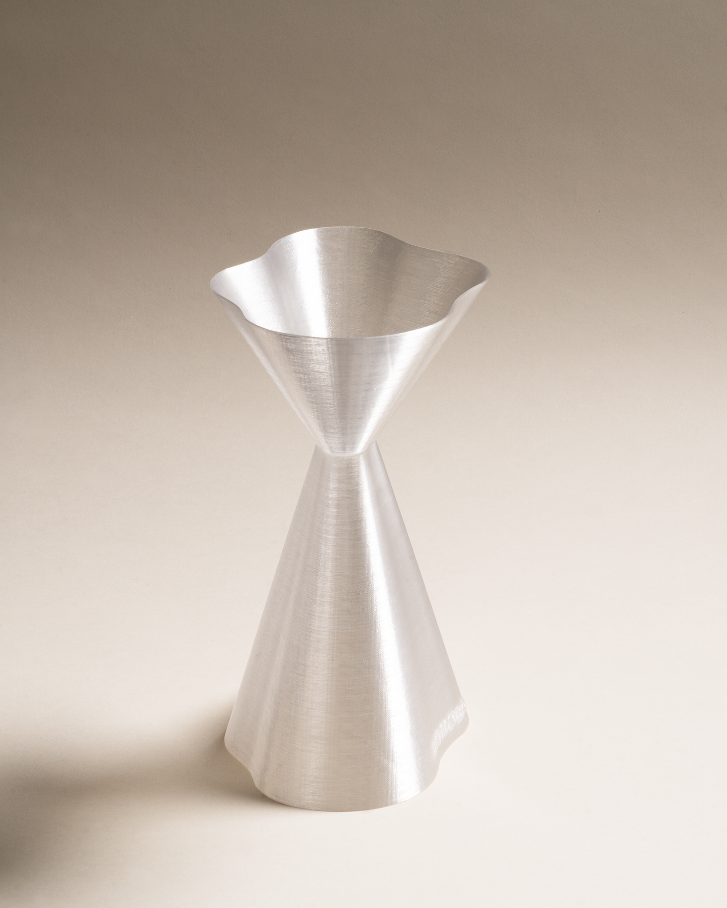 3D-printed Goblet made from bio-based PLA filament. Featuring organic contours, versatile design that works as both a goblet and small bowl, sustainable and non-toxic.