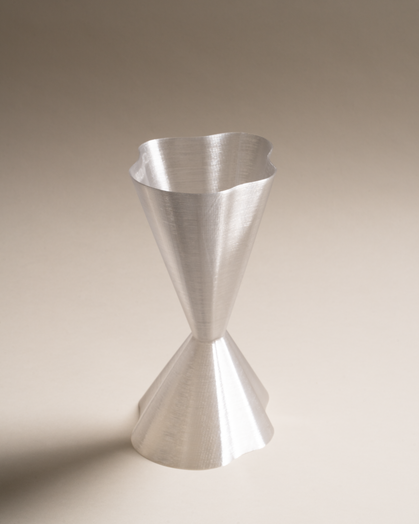3D-printed Goblet made from bio-based PLA filament. Featuring organic contours, versatile design that works as both a goblet and small bowl, sustainable and non-toxic.
