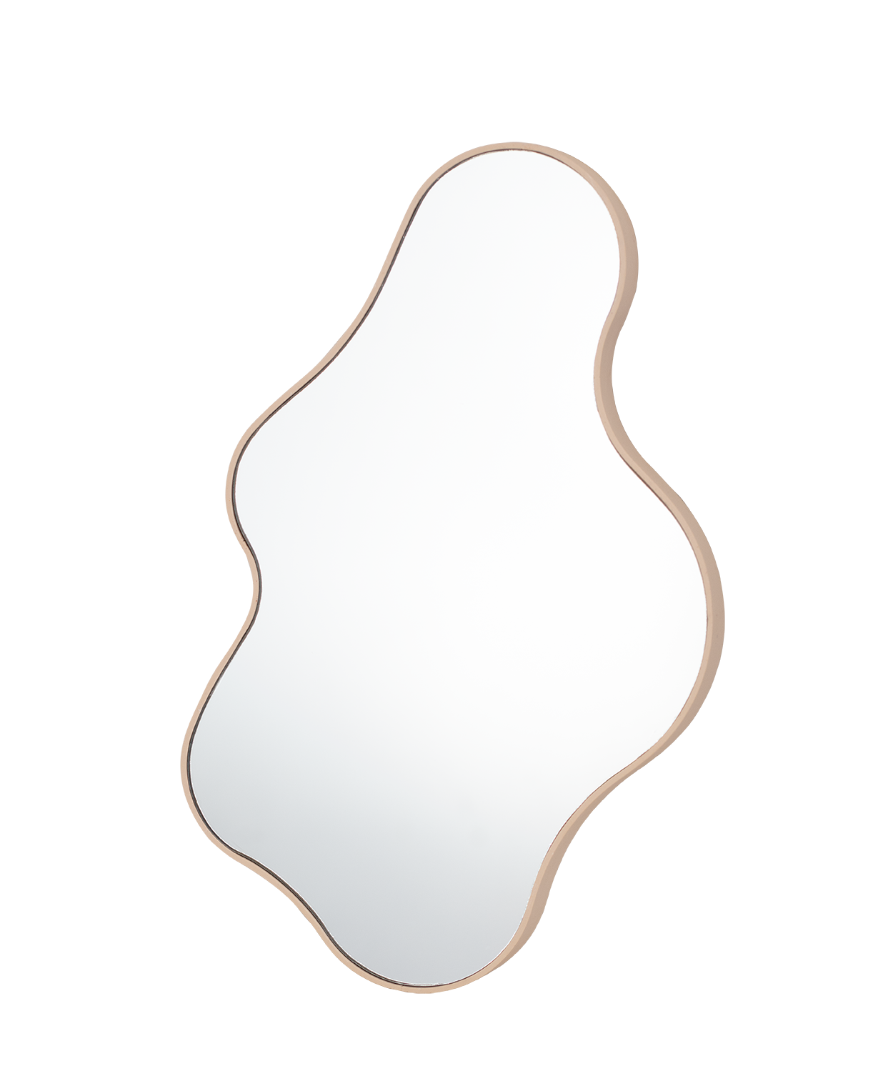 Muffin Top Mirror, inspired by the natural curves of the female body. Handcrafted from eco-friendly Jesmonite, this versatile piece functions as a mirror, tray, or sculpture. Each unique piece has its own subtle variations, reflecting sustainable craftsmanship.