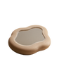 Blob Mirror, 3D-printed from eco-friendly PLA filaments mixed with natural by-products like oyster, mussel, scallop shells and wheat offcuts. Unique organic shape, versatile as a hand mirror or chic tray, with sustainable, non-toxic craftsmanship.