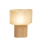 Cloudy Lamp, 3D-printed from bio-based PLA filament mixed with mussel shell powder. Sustainable and eco-friendly design featuring a layered texture that captures and reflects light beautifully.