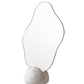 Handmade freestanding mirror with a custom eco-friendly Jesmonite base. Available in various textures and colors, offering a versatile design perfect for both living and private spaces. Unique, handcrafted piece made with care.